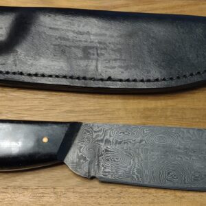 128 Layer Raindrop Pattern Damascus Bowie Inspired Knife