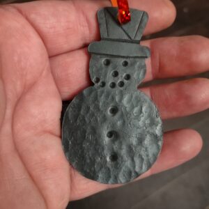 Hand Forged Snowman Ornament
